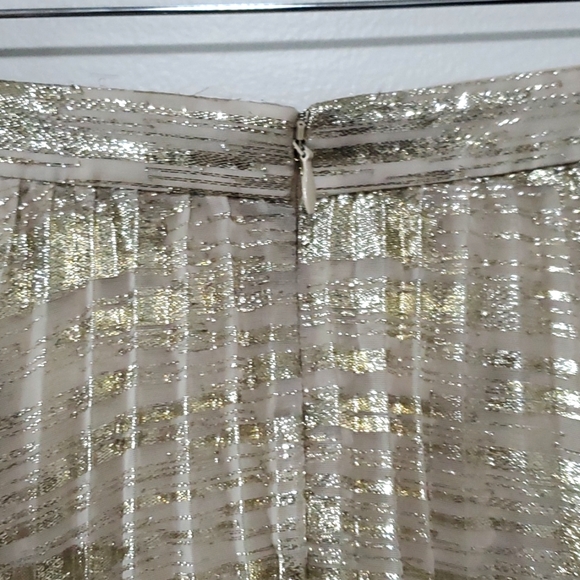 Anthropoligie Moulinette Soeurs Pleaded Gold Skirt - Picture 7 of 9